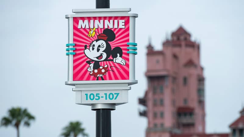 New Hollywood Studios Character Signs in Parking Lot Minnie Mouse