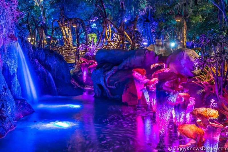 Bioluminescent Forest at night in Pandora the World of Avatar