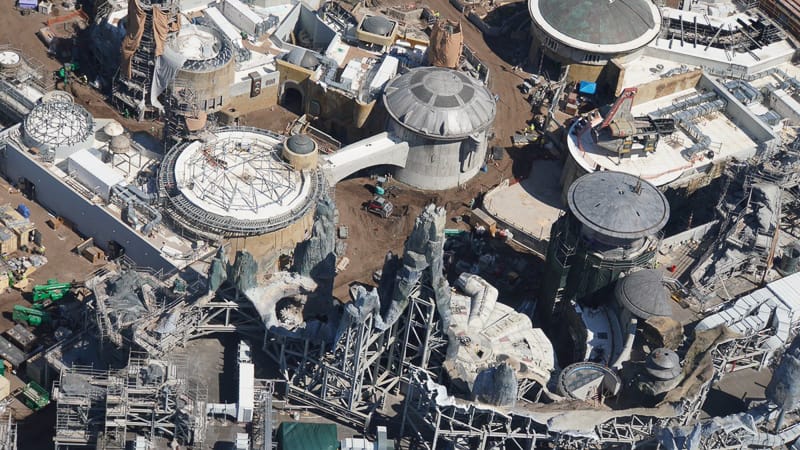 Star Wars Galaxy's Edge Construction Update March black spire outpost aerial
