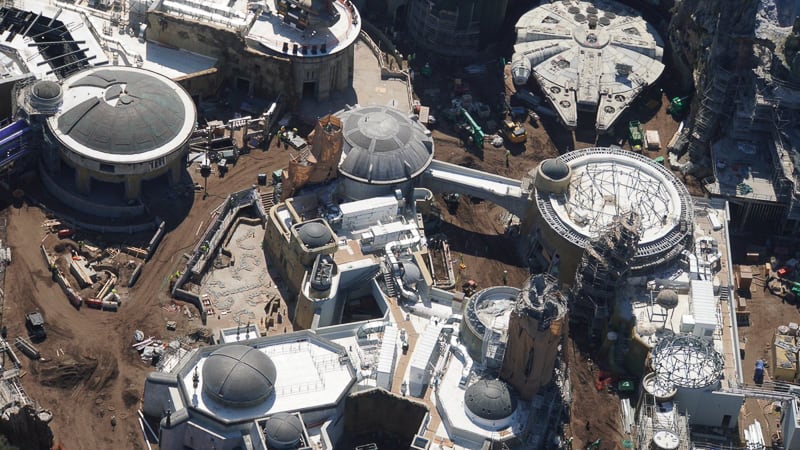 Star Wars Galaxy's Edge Construction Update March black spire outpost photo