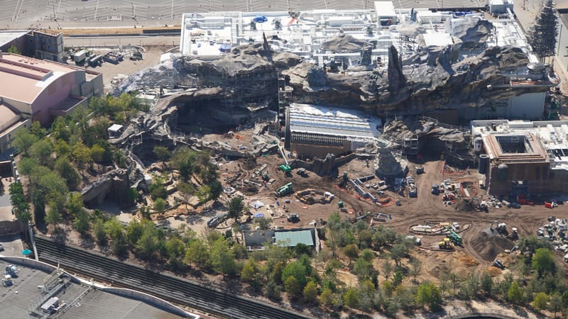 Star Wars Galaxy's Edge Construction Update March rise of the resistance aerial