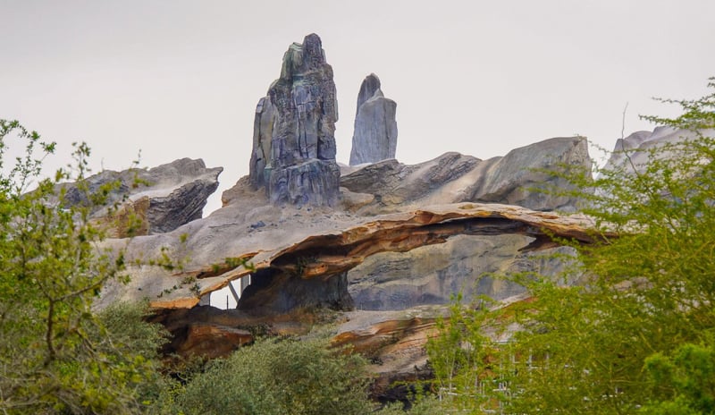 Star Wars Galaxy's Edge Construction Update March rock arch