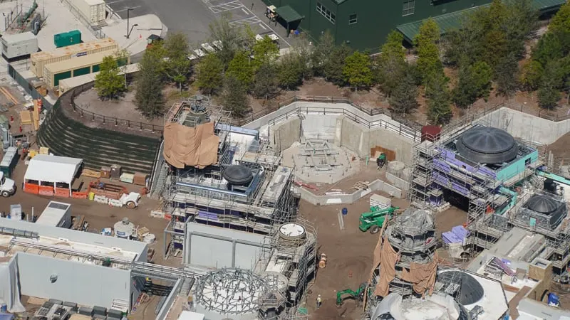 Star Wars Galaxy's Edge Construction Update March spot for spaceship