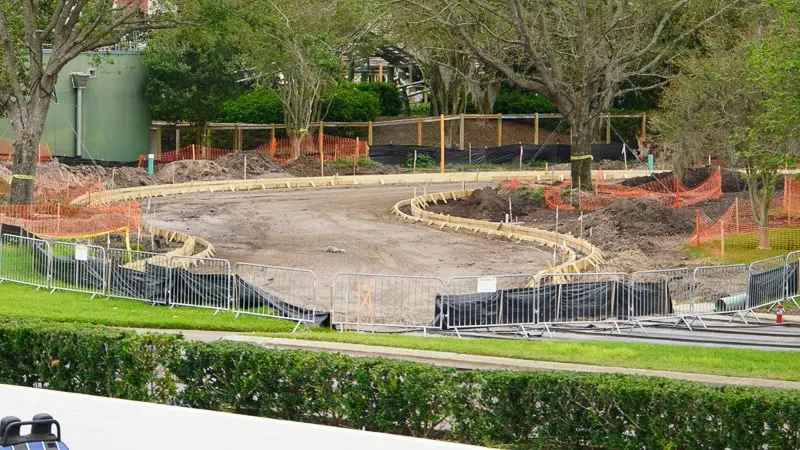 Tomorrowland speedway Construction Update March 2019 curb forms