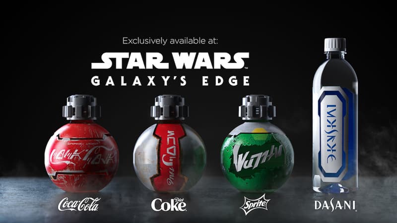 Coca Cola bottles in Star Wars Galaxy's Edge