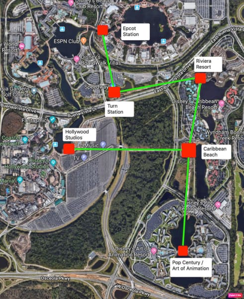 Disney Skyliner Map Disney World 491x600 