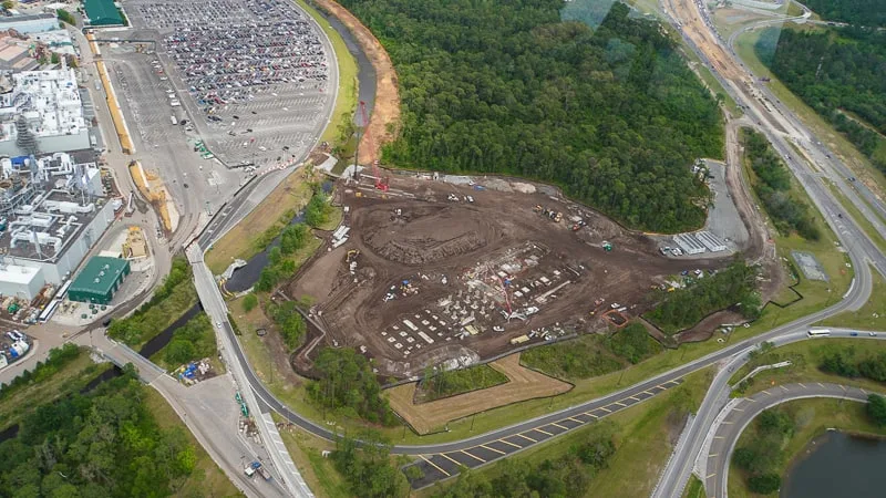 Star Wars Hotel Aerial View of the foundation update April 2019