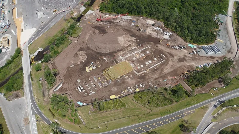 Star Wars Hotel Construction Update April 2019 aerial