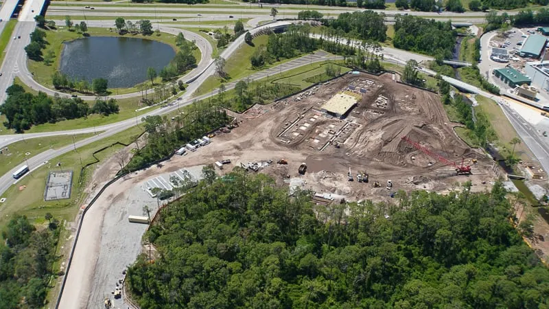 Star Wars Hotel Construction Update April 2019 Aerial