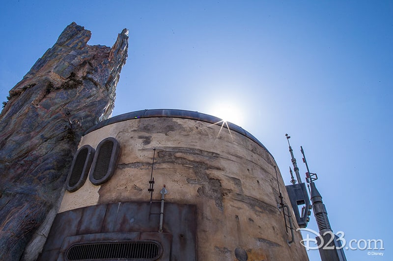 D23 Star Wars Galaxy's Edge Photos sun over roof