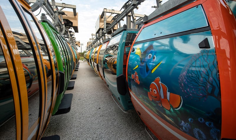 Disney Skyliner Gondolas Disney-themed first look nemo and friends