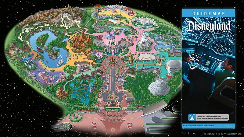 Disneyland Guidemap with Star Wars Galaxy's Edge