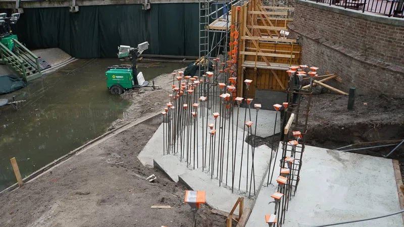 Cinderella Castle Pathway widening Magic Kingdom May 2019 concrete steps going down