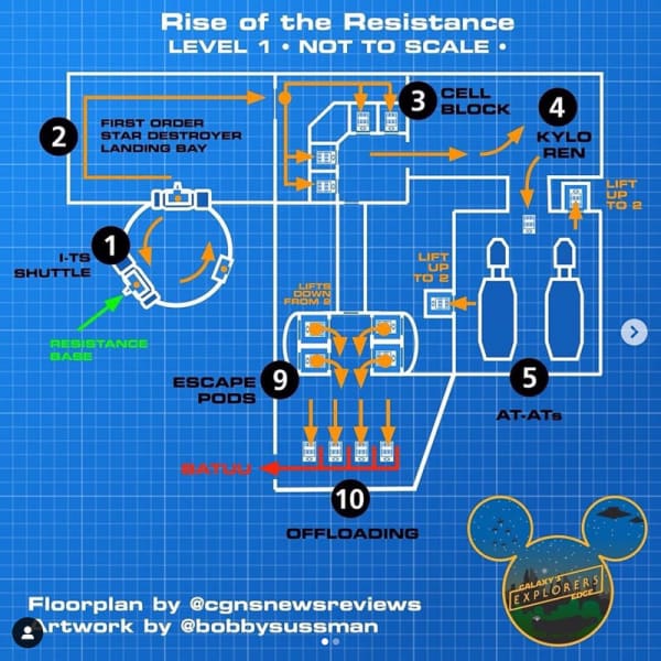 Rise Of The Resistance Queue Map Rise Of The Resistance Ride Layout First Look In Star Wars Galaxy's Edge