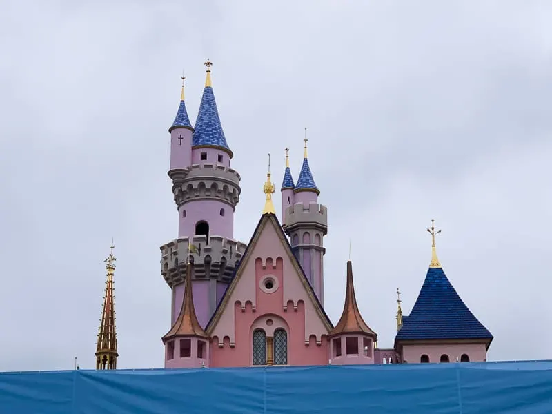 sleeping beauty castle refurbishment may 2019 spires