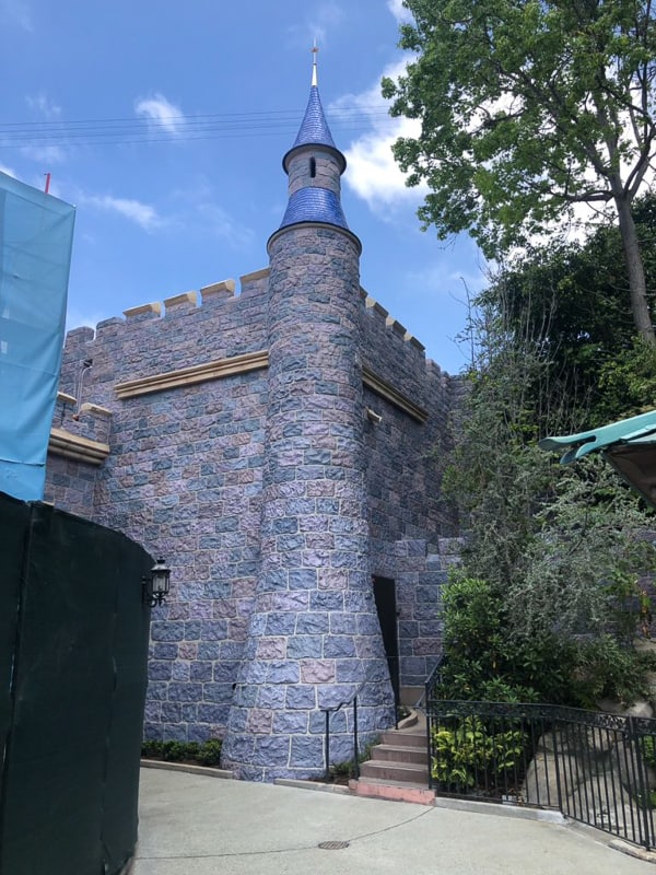 the back of sleeping beauty castle in Disneyland 