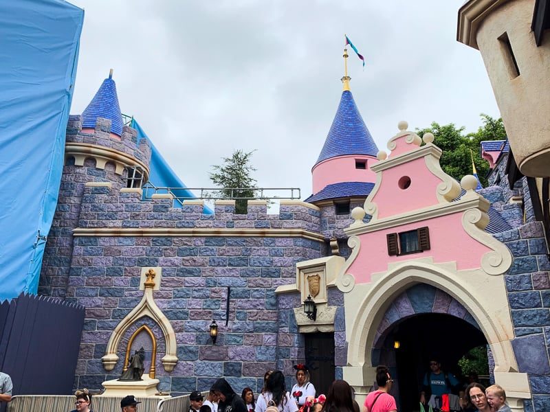 sleeping beauty castle refurbishment may 2019 back