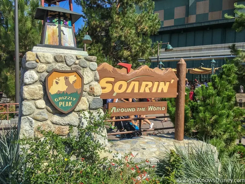 Soarin Around the World Sign Disney California Adventure