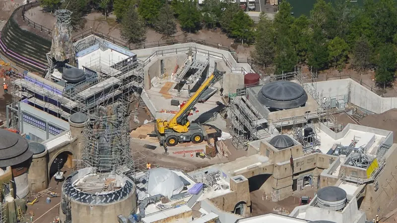 Star Wars Galaxy's Edge Construction Updates May 2019 crane