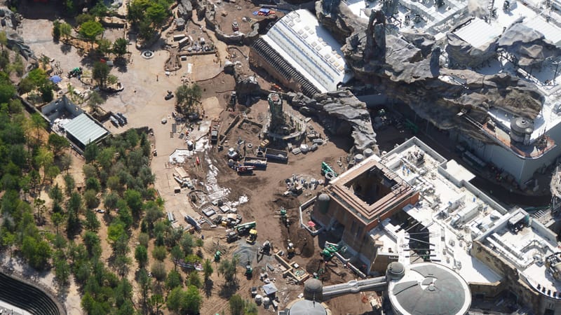 Star Wars Galaxy's Edge Construction Updates May 2019 Rise of the Resistance aerial