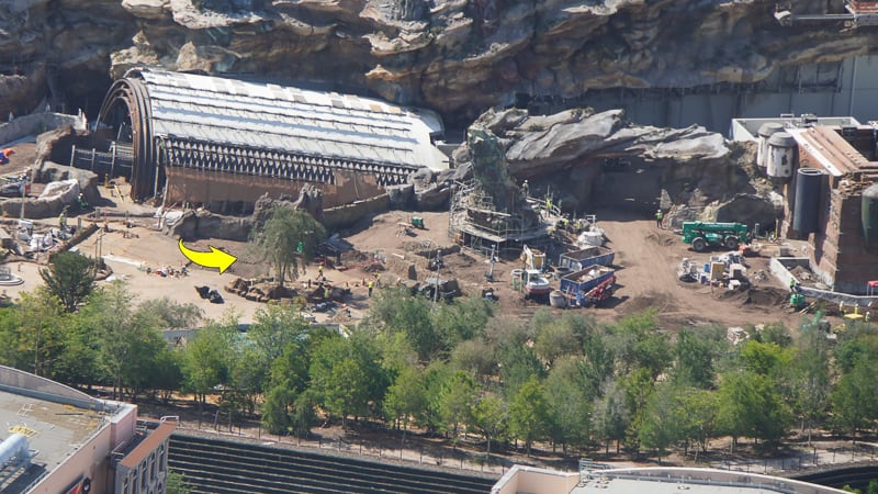 Star Wars Galaxy's Edge Construction Updates May 2019 Rise of the Resistance tree