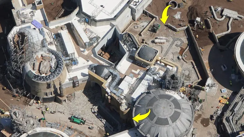 Star Wars Galaxy's Edge Construction Updates May 2019 pavement