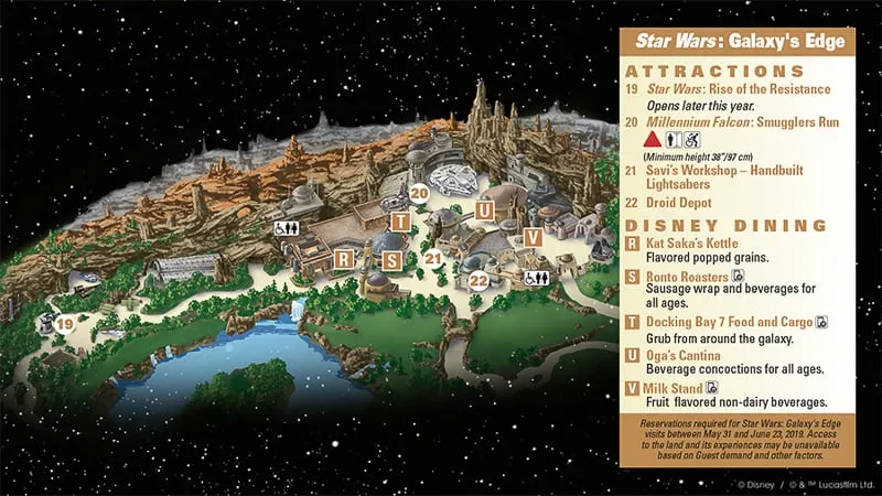 Star Wars Galaxy's Edge Map Disneyland