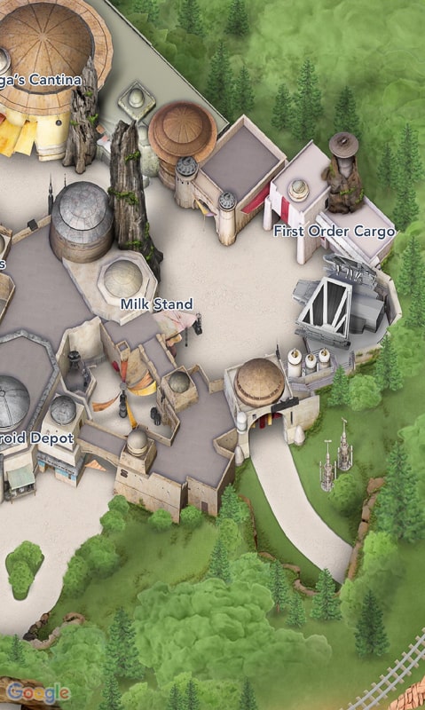Star Wars Galaxy's Edge Map Disneyland App Shops