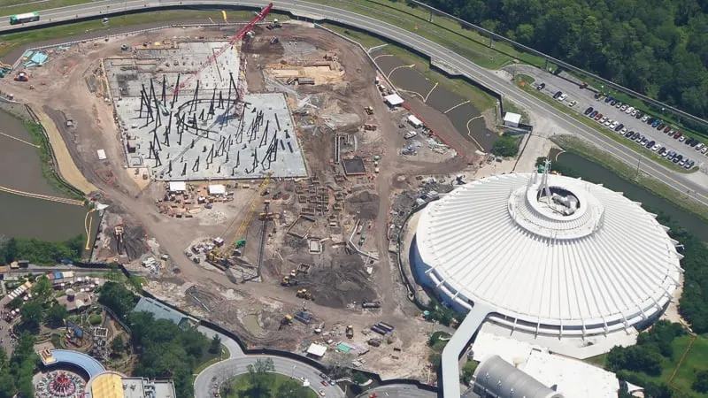 TRON Roller Coaster Construction Update May 2019 near Space Mountain