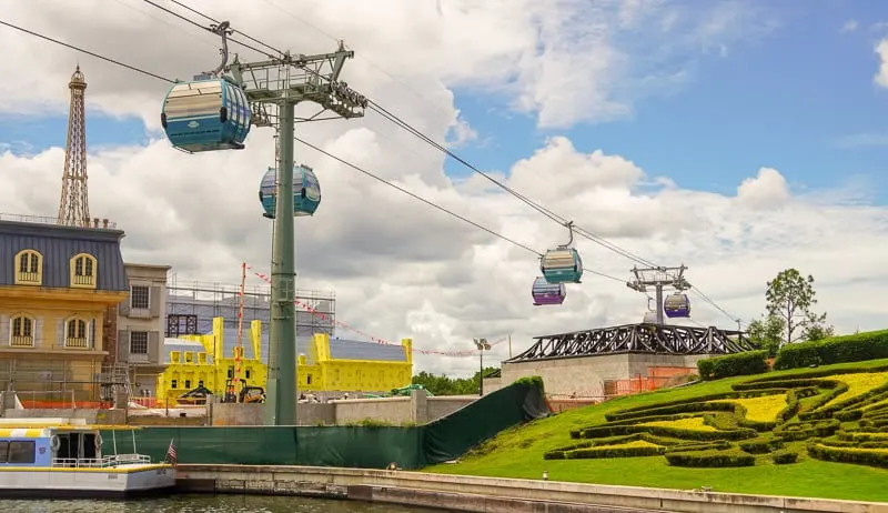 Disney Skyliner Gondola Construction Updates June testing past France