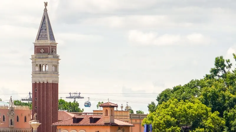 Disney Skyliner Gondola Construction Updates June Italy in epcot