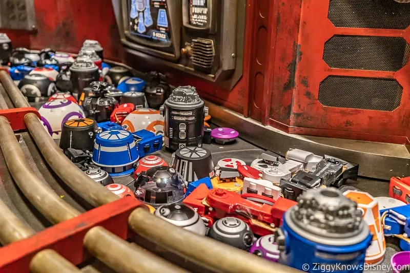 Droid Depot parts on conveyor belt