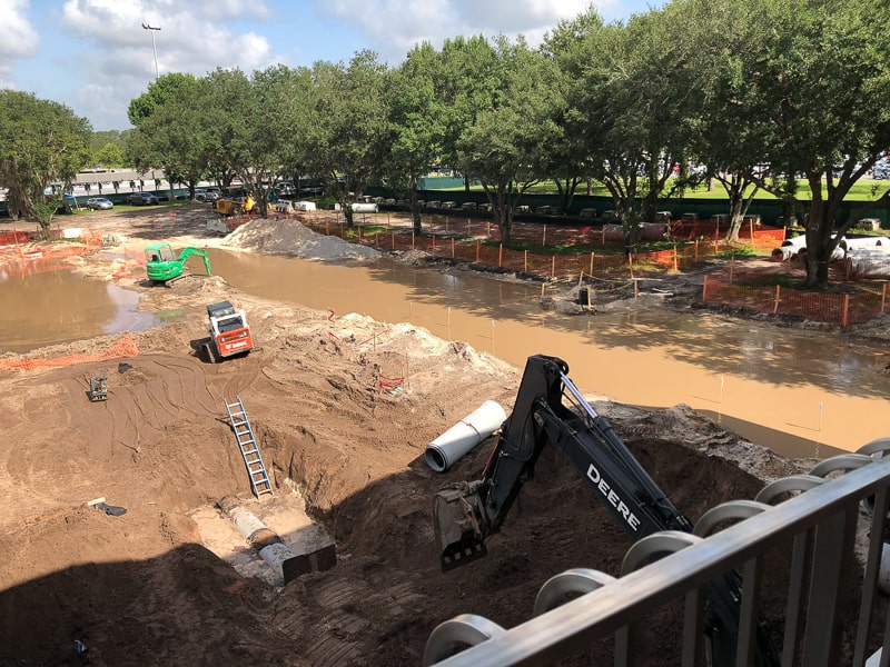 epcot entrance construction June 2019