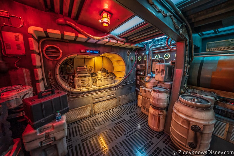 inside the Millennium Falcon in Galaxy's Edge