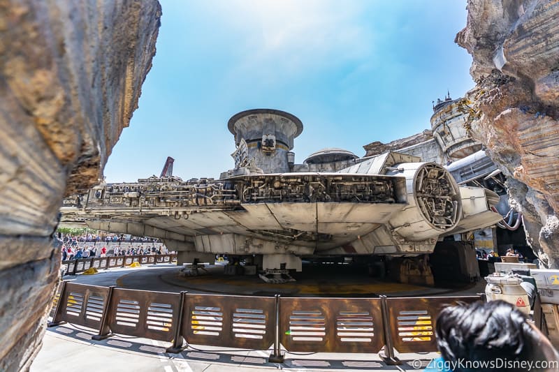 behind the Millennium Falcon Smuggler's Run Ride