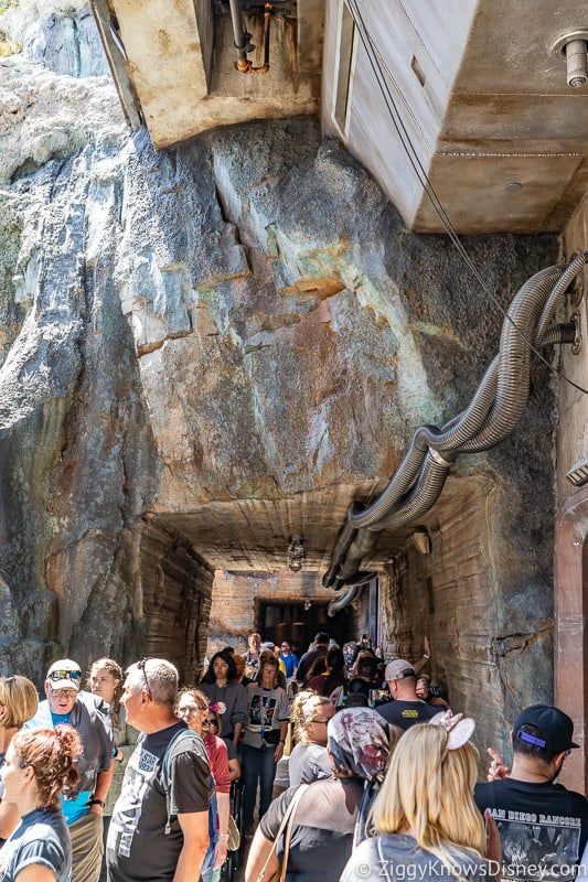 Millennium Falcon Smuggler's Run Ride under the rocks