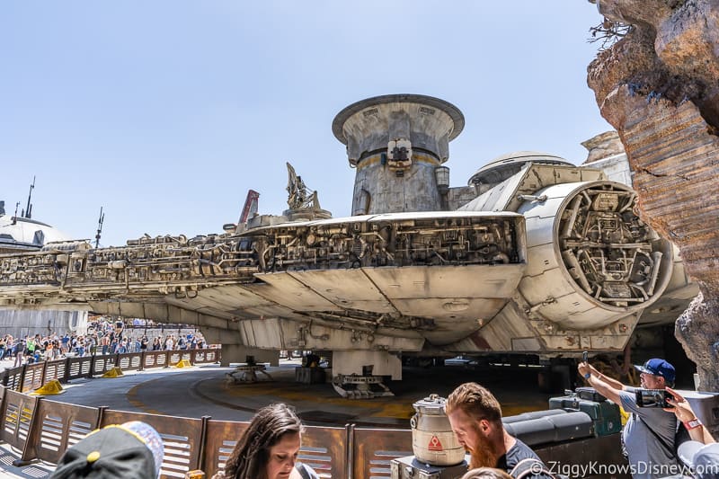 Millennium Falcon Smuggler's Run Ride in queue behind the falcon