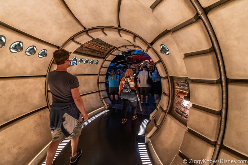 going into chess room of Millennium Falcon Smuggler's Run Ride