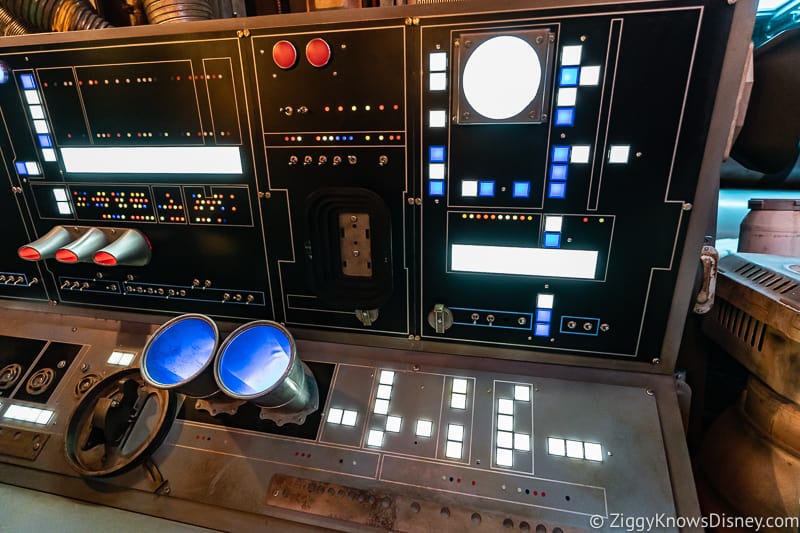 Instrument panel for Millennium Falcon Smuggler's Run Ride