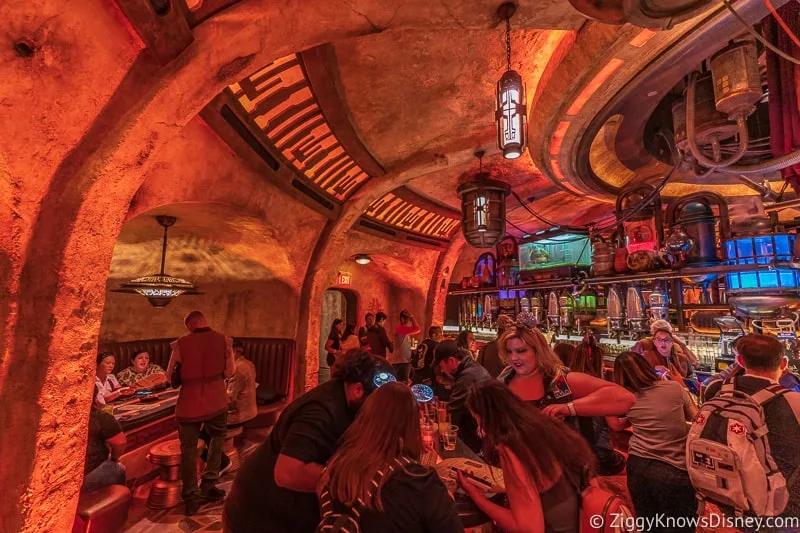 bar tables in Oga's Cantina