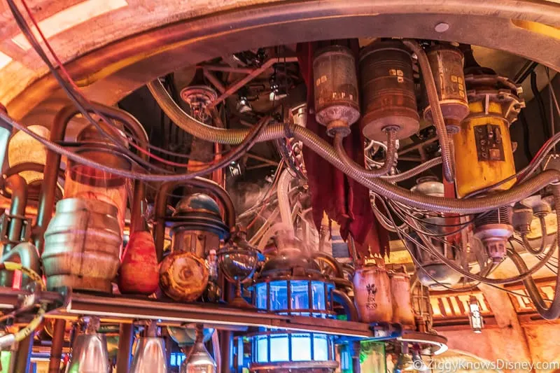 Oga's Cantina tubes in ceiling