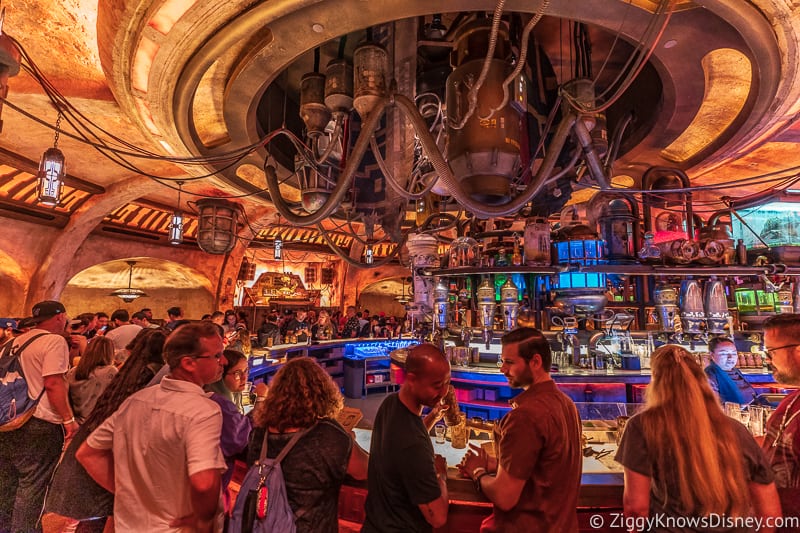 the bar in Oga's Cantina Galaxy's Edge