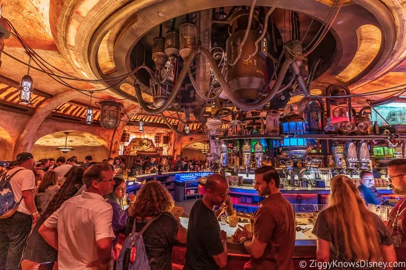 the bar in Oga's Cantina Galaxy's Edge