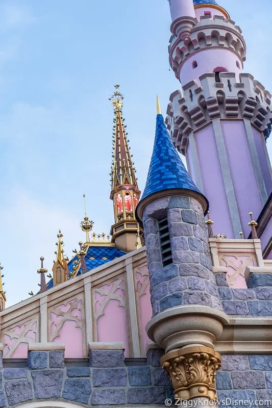 notre dame tower on Sleeping Beauty Castle Disneyland