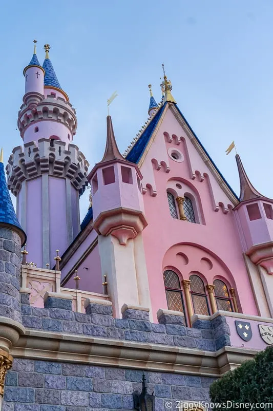 back wall of Sleeping Beauty Castle Disneyland