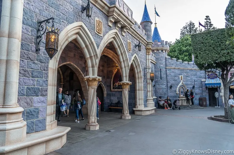 doorway in back of Sleeping Beauty Castle Disneyland