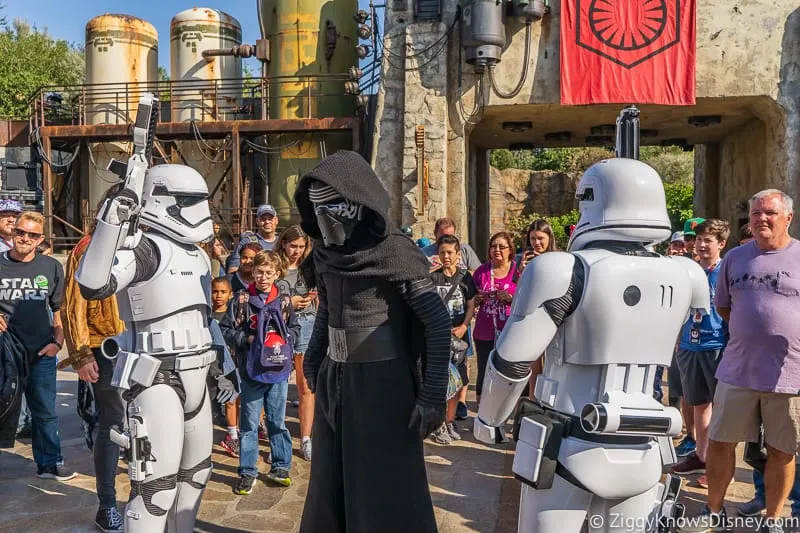 Kylo Ren and Stormtroopers Star Wars Galaxy's Edge