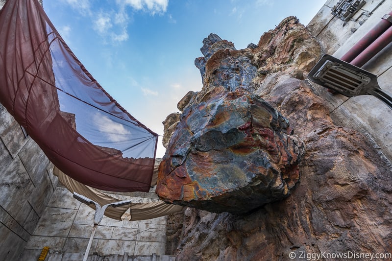 a big spire in Star Wars Galaxy's Edge 