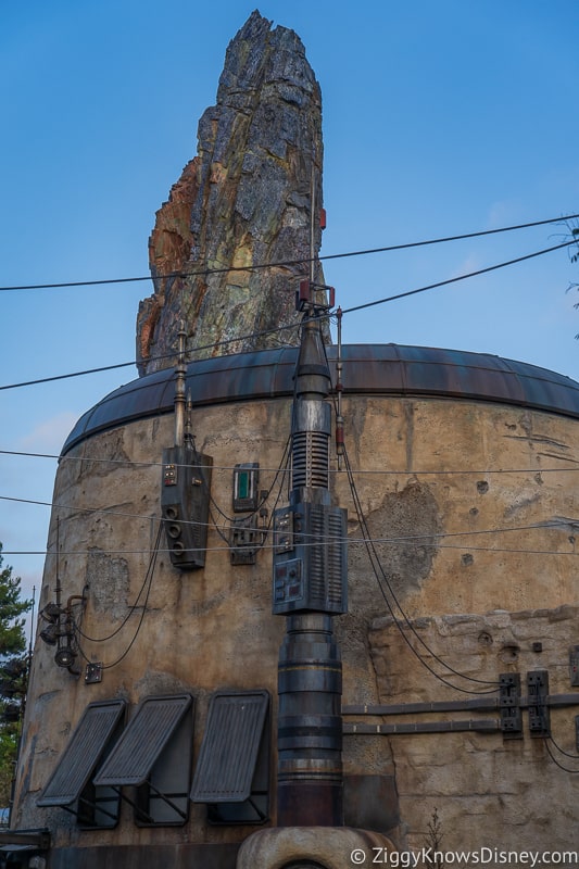 spire over building in Star Wars Galaxy's Edge