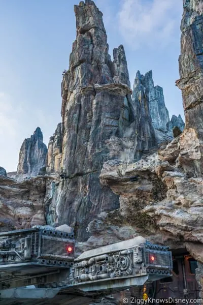 spires above Star Wars Galaxy's Edge Disneyland